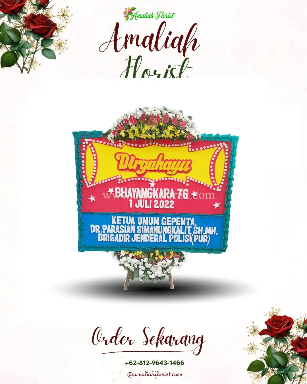 Papan Bunga HUT Ulang Tahun Deroduwur